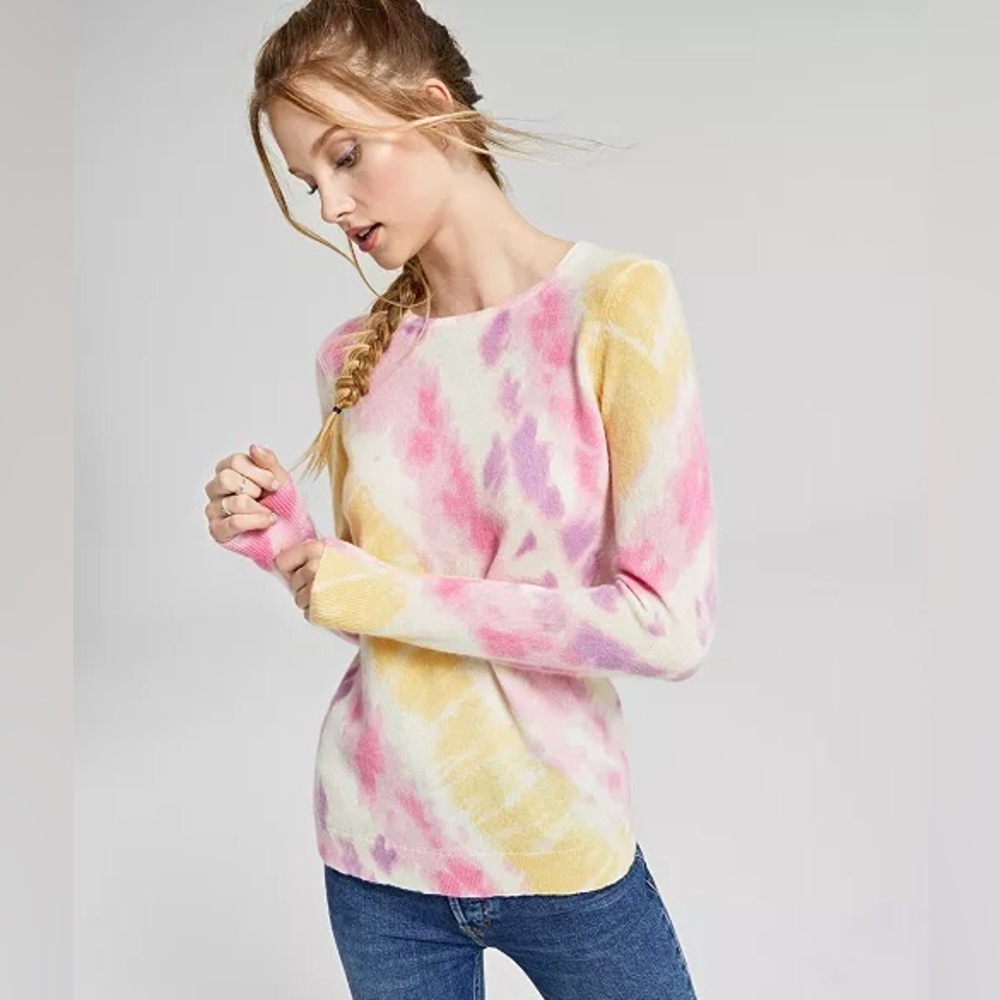 Charter Club Women's Multicolor Tie-Dye Sweater